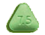 7.5 mg: Light green, triangle tablet, debossed “7.5” on one side and “MIA” on the other side